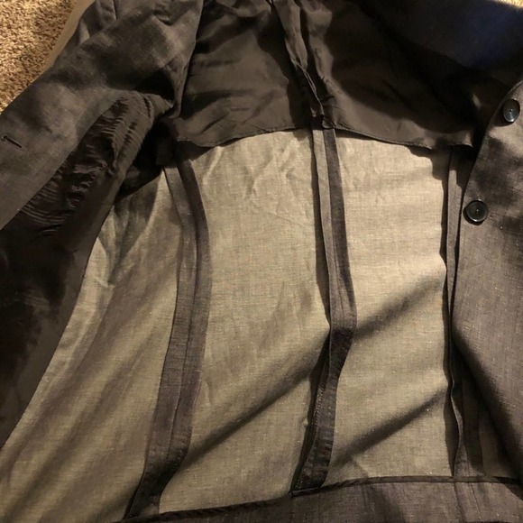 Akris Linen Cashmere Silk Gray Work Blazer Jacket - Picture 6 of 10